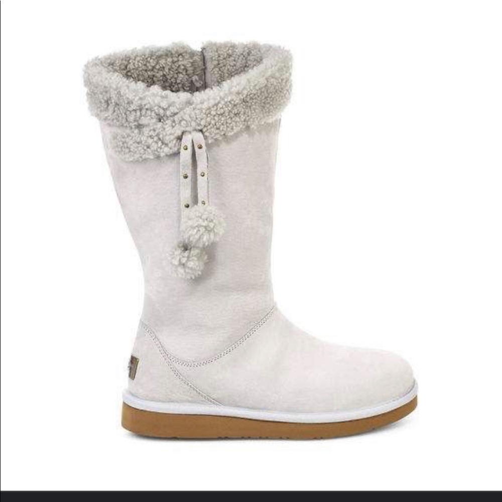 Ugg light grey plumdale fur boots